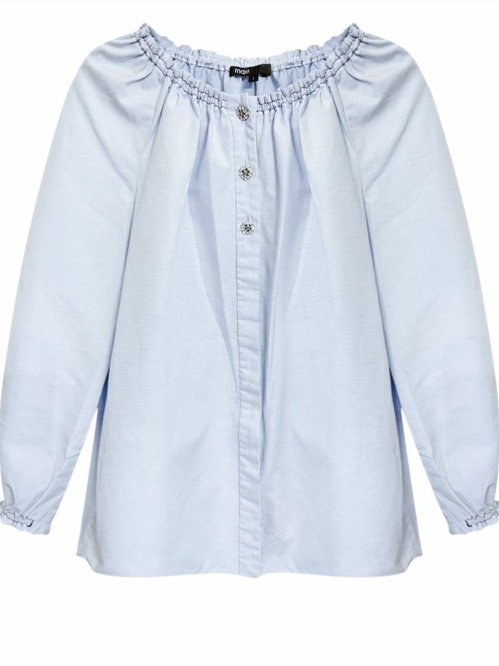 Maje Light Blue Off-Shoulder Girls' Blouse